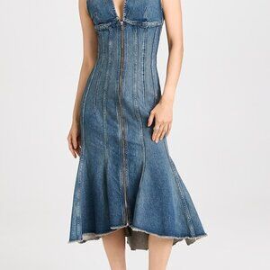 Marc Jacobs Wave Dress sleeveless denim fishtail dress NWT